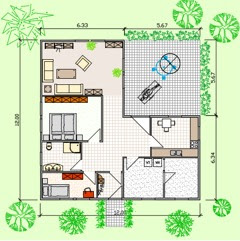 Grundriss Ferienhaus 60 Qm