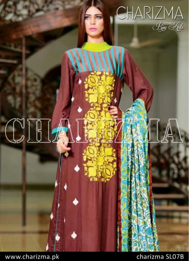 Beautiful-Girls-Wear-Stich-Embroidered-Clothes-New-Fashion-by-Charizma-Winter-Dress-2013-14-5 Beautiful-Girls-Wear-Stich-Embroidered-Clothes-New-Fashion-by-Charizma-Winter-Dress-2013-14-5
