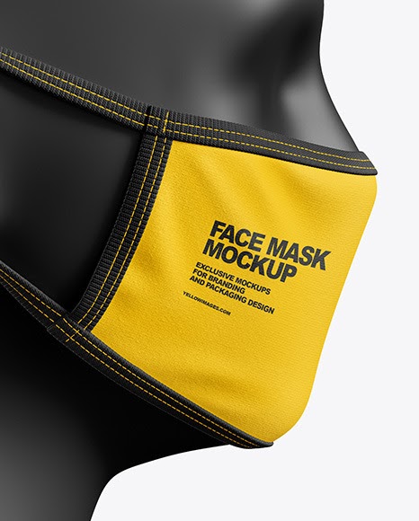 Download Free Medical Mask Box Mockup Free Face Mask Mockup In Apparel Mockups PSD Mockup Template