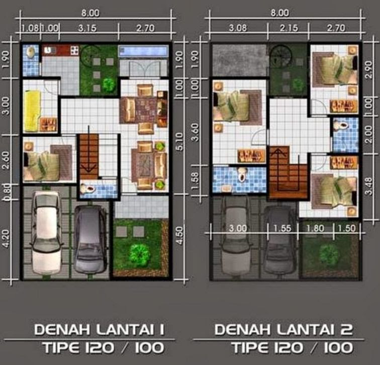Denah Rumah Minimalis Type 120 Tingkat Gambar Desain Denah Rumah Minimalis Type 120 Tingkat Gambar Desain
