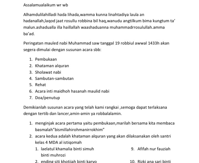 Maulid Nabi Muhammad Saw Pdf Labor J