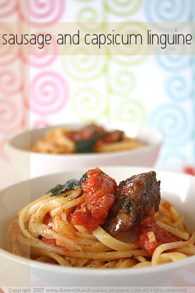 Sausage and Capsicum Linguine