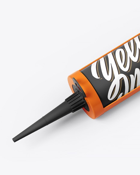 Download Sealant Tube Mockup Silicone Gun Mockup In Object Mockups On Yellow Images Object Mockups PSD Mockup Templates