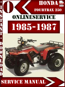 Honda Factory Technical Repair: Honda Fourtrax 250 1985-1987 Service