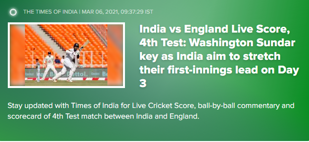 india versus england 4th test score