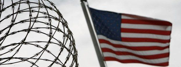 Barbed wire at Guantanamo Bay Detention Camp