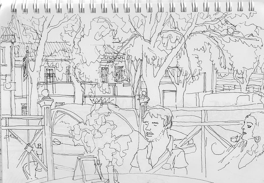 Sketsa Gambar Taman / 1600 x 1162 jpeg 330 кб. - Abiru Wallpaper
