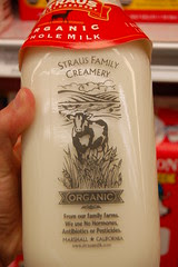 Bottle of Straus Family Creamery Milk