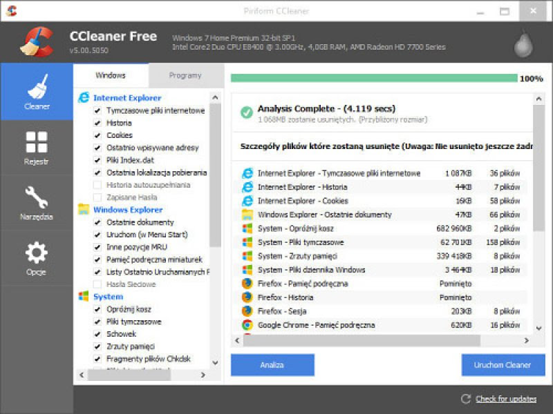 Telecharger ccleaner gratuit compatible windows 7 et 64 bit