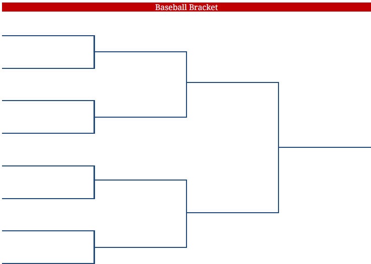 Blank Tournament Brackets White Gold