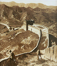 Photograph of The Great Wall of China from 1907.