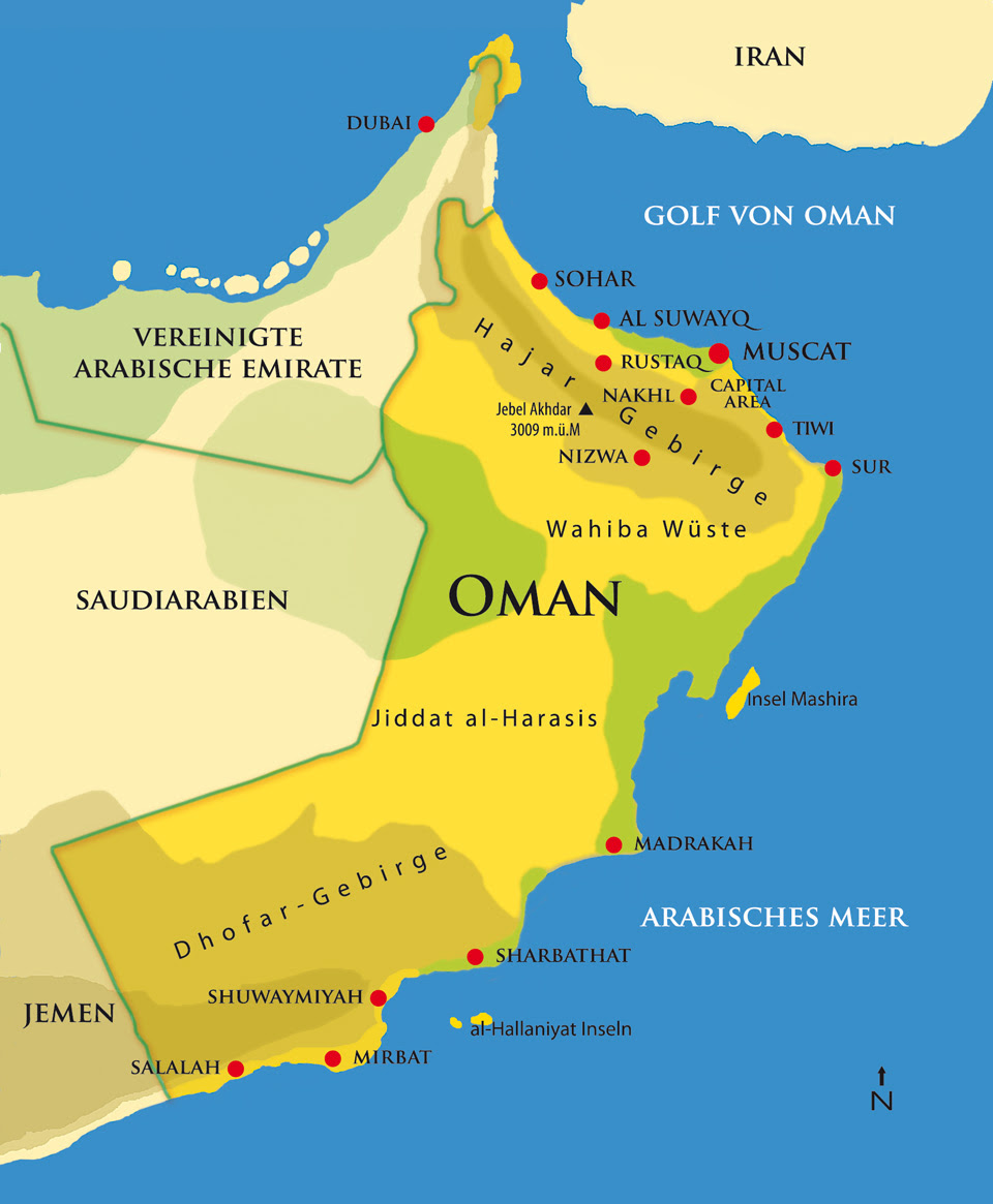 Oman Karte  Karte