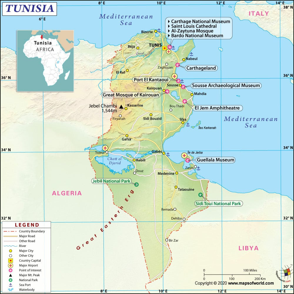 Tunis Map ~ World Of Map