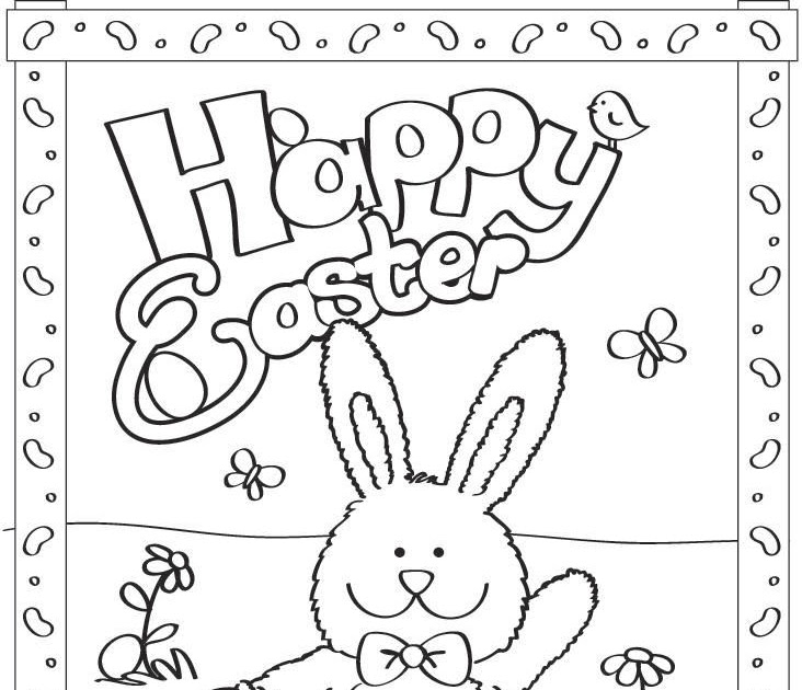Easter Egg Hunt Coloring Pages - Tedy Printable Activities