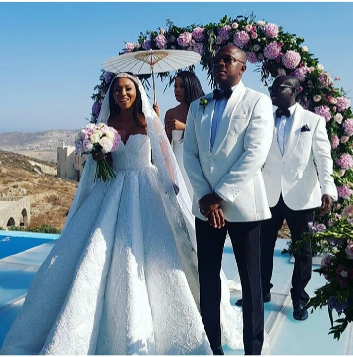 Stephanie Coker and husband Olumide Aderinokun celebrate their 1st wedding anniversary