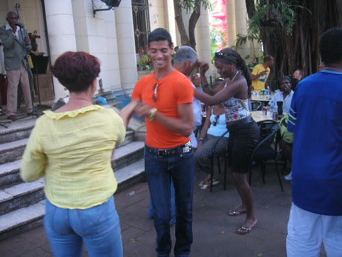 Dancers at the outdoor rhumba party, UNEAC