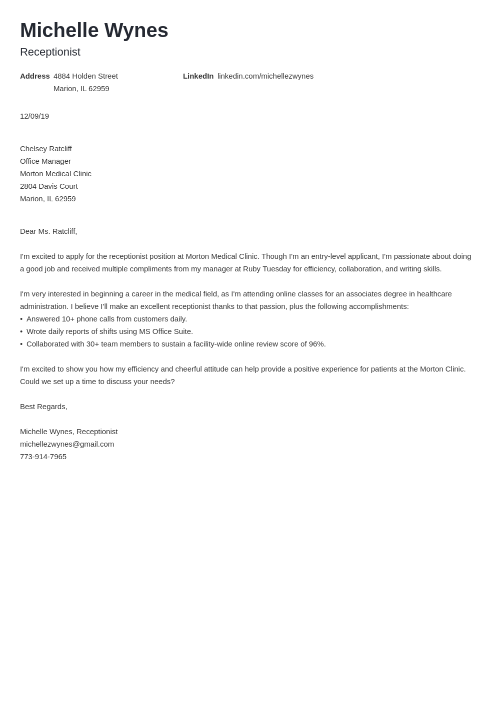 email cover letter examples uk