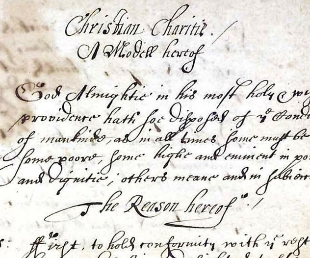 John Winthrops Sermon: A Model Of Christian Charity