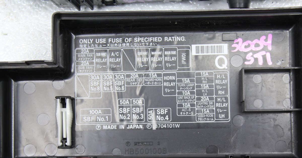 2006 Subaru Impreza Fuse Box Diagram - Diagram 2008 Mercury Milan Fuse