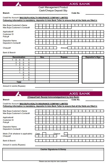 Hdfc Bank Deposit Slip / Hdfc Bank Deposit Slip : Fixed Deposit Form