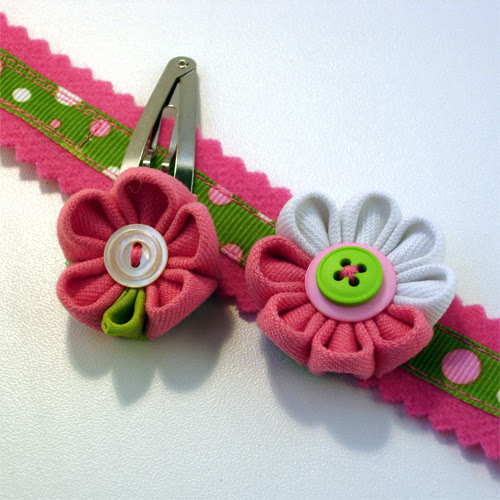 Tsumami Kanzashi Flower Snap Set