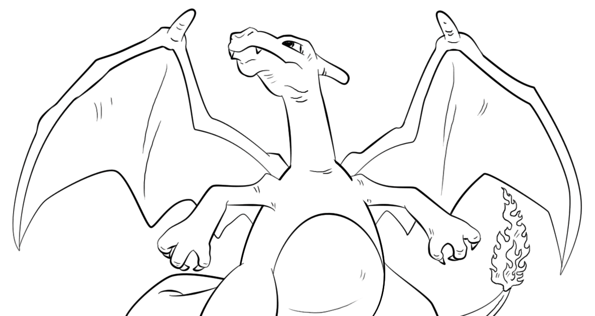 Coloriage unique de Pokémon Dragon Feu