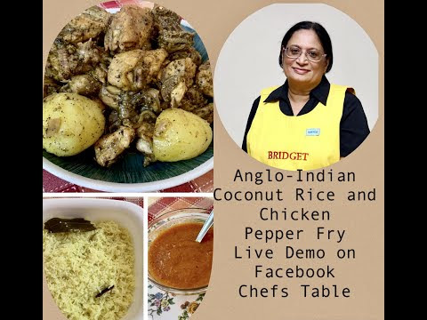 ANGLO-INDIAN CHICKEN PEPPER FRY AND COCONUT RICE - LIVE VIDEO FROM FACEB...