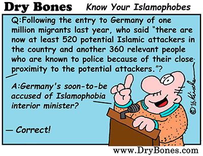 Dry Bones,Islamophobia,Germany,terrorism, terror attacks,Muslims, immigrants,Islamism, 