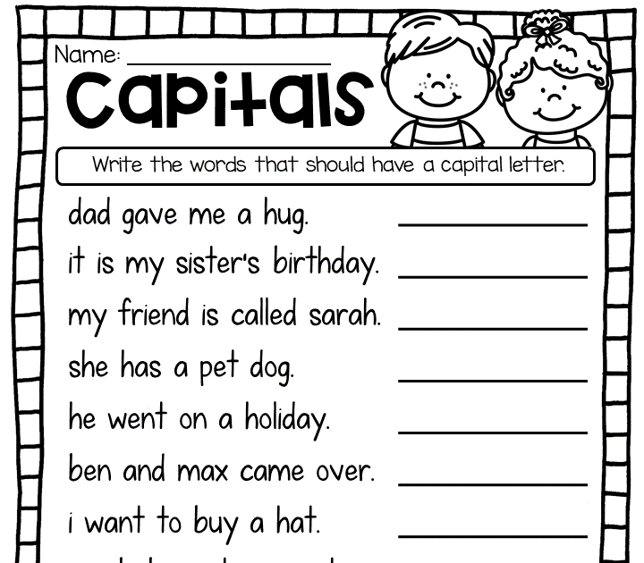 11 Capital Letters Worksheet Grammar ~ Kindergarteen Worksheets