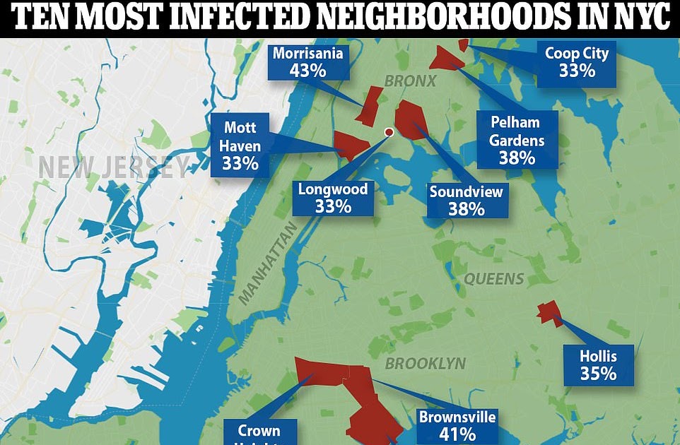 Ten worst impacted NYC neighborhoods are in the Bronx and Brooklyn