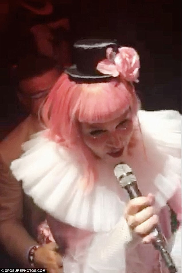 Still singing: Ever the professional, Madonna continued the performance