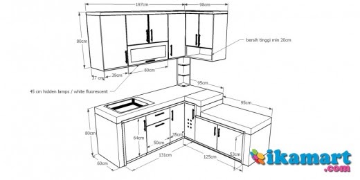 49 Ukuran Tinggi  Meja  Dapur  Ideal