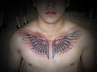 Small Angel Wings Tattoo Men