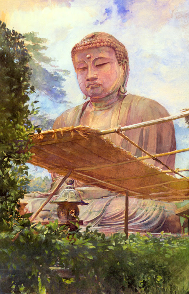 The Great Statue Of Amida Buddha At Kamakura The Great Statue Of Amida Buddha At Kamakura
