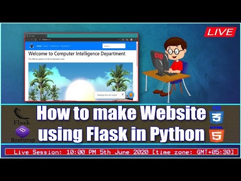 How to make website using flask in python || LIVE