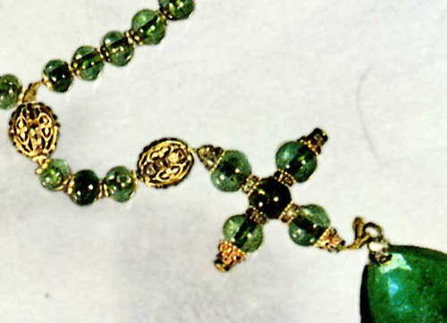 Emerald rosary, cross