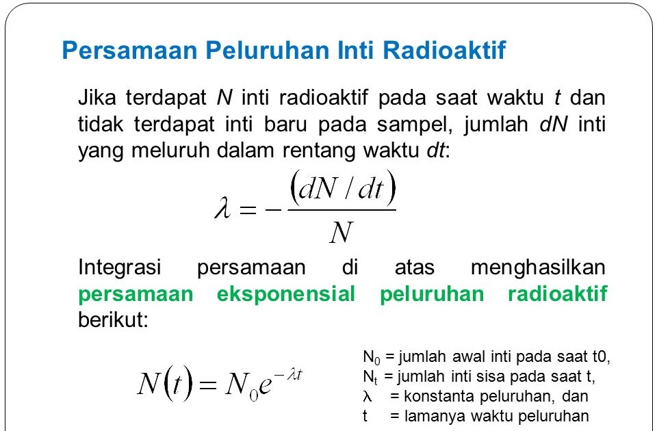 Contoh Soal Peluruhan Radioaktif Dalam Matematika - Berbagi Contoh Soal