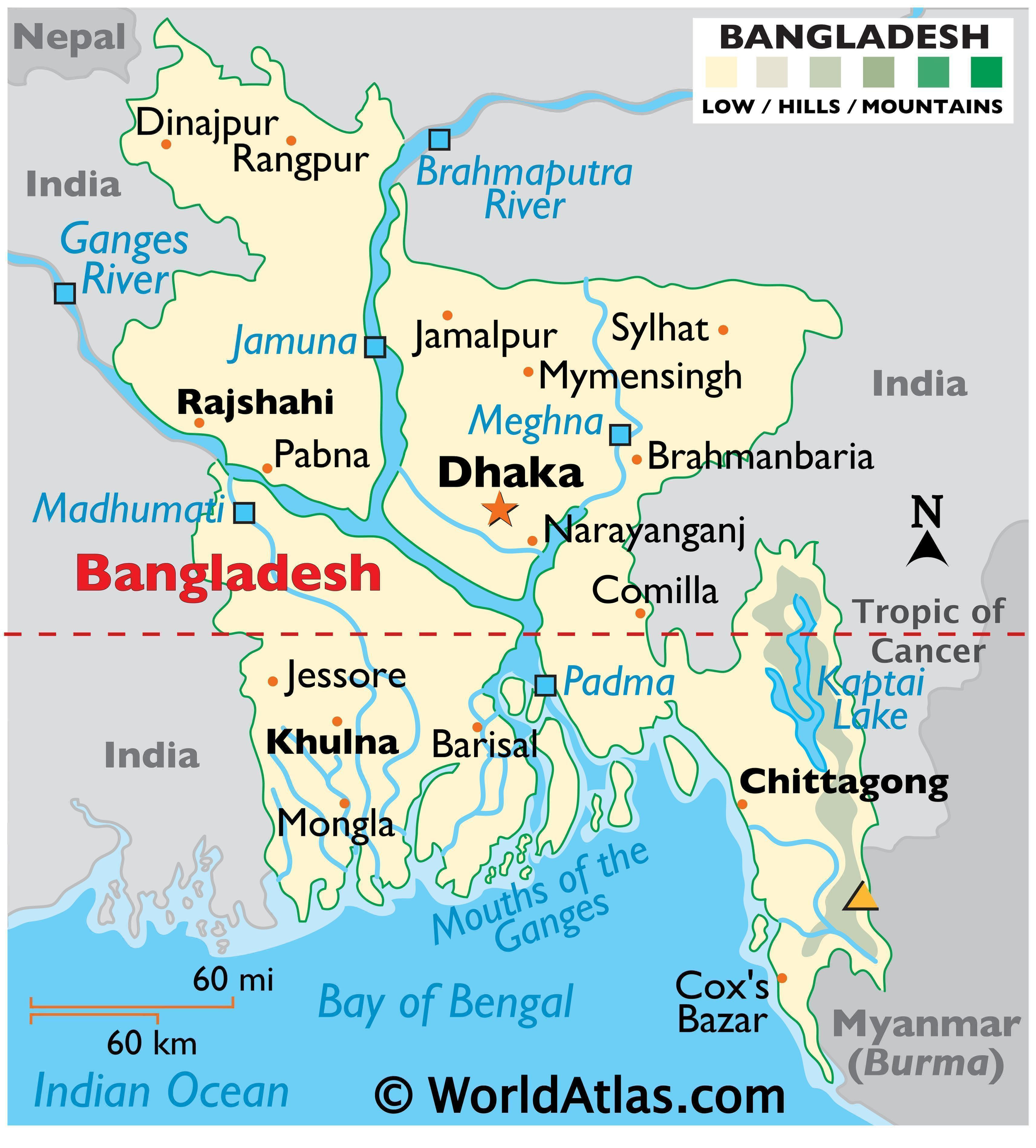 Dhaka On World Map | GOOGLESAND