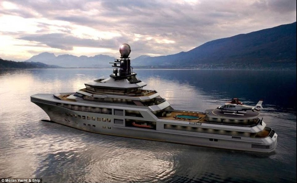 The PJ World yacht, estimated to cost at least £80m, really is a luxury home on the sea with numerous high-end amenities