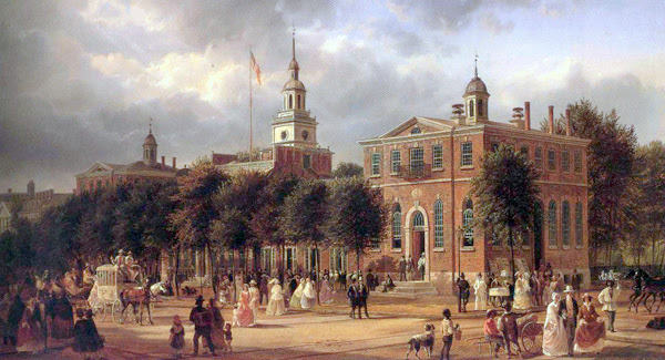 Philadelphia In 1858 (Independence Hall In Philadelphia)