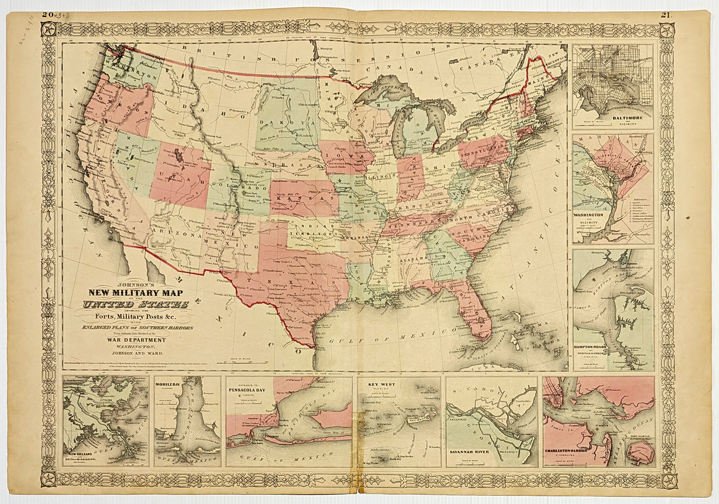Maps: Usa Map 1863