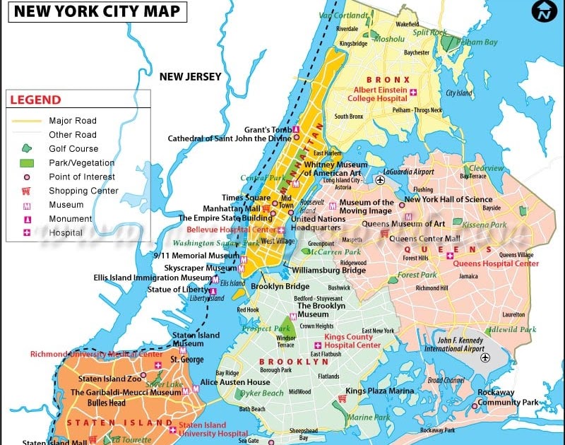 New York Karta Usa