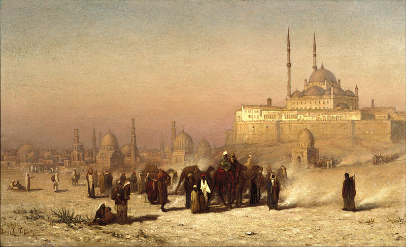 File:Louis Comfort Tiffany - On the Way between Old and New Cairo, Citadel Mosque of Mohammed Ali, and Tombs of the Mamelukes - Google Art Project.jpg