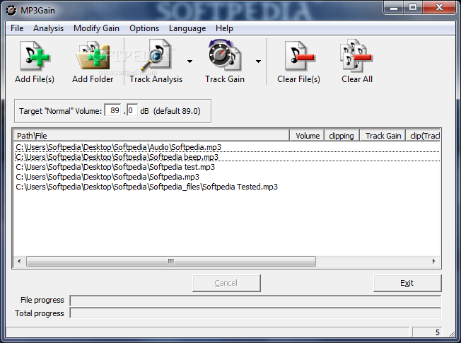 Mp3 gain equalizer