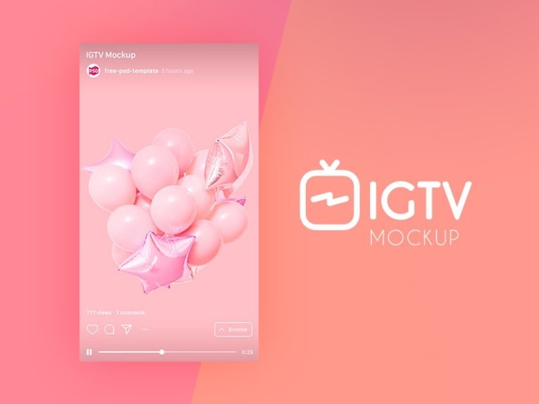 Download Mockup Instagram Screen PSD Mockup Templates