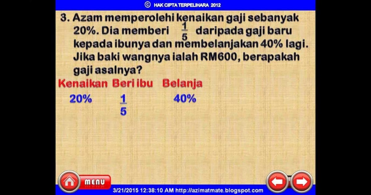 Soalan Matematik Tahun 6 Kbat  Recipes Site j