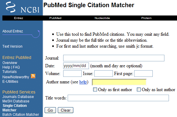 Citation Machine Using Pubmed Id