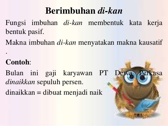 Contoh Kalimat Verba Pasif - Modif 3