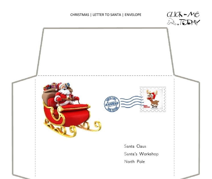 Santa Envelope Free Printable North Pole Envelope Template Letter To