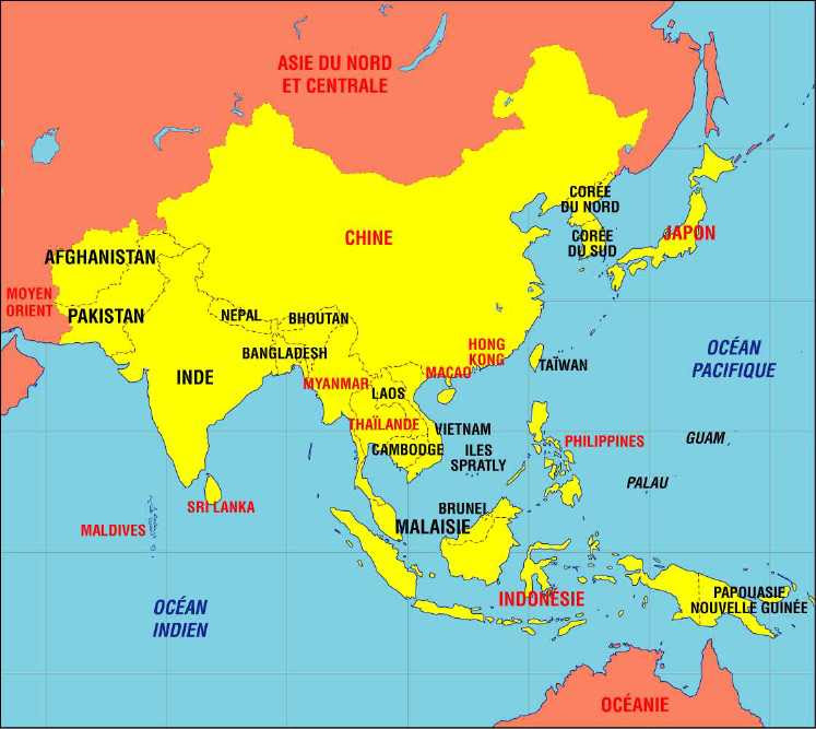 CARTES DE L'ASIE ~ World Of Map